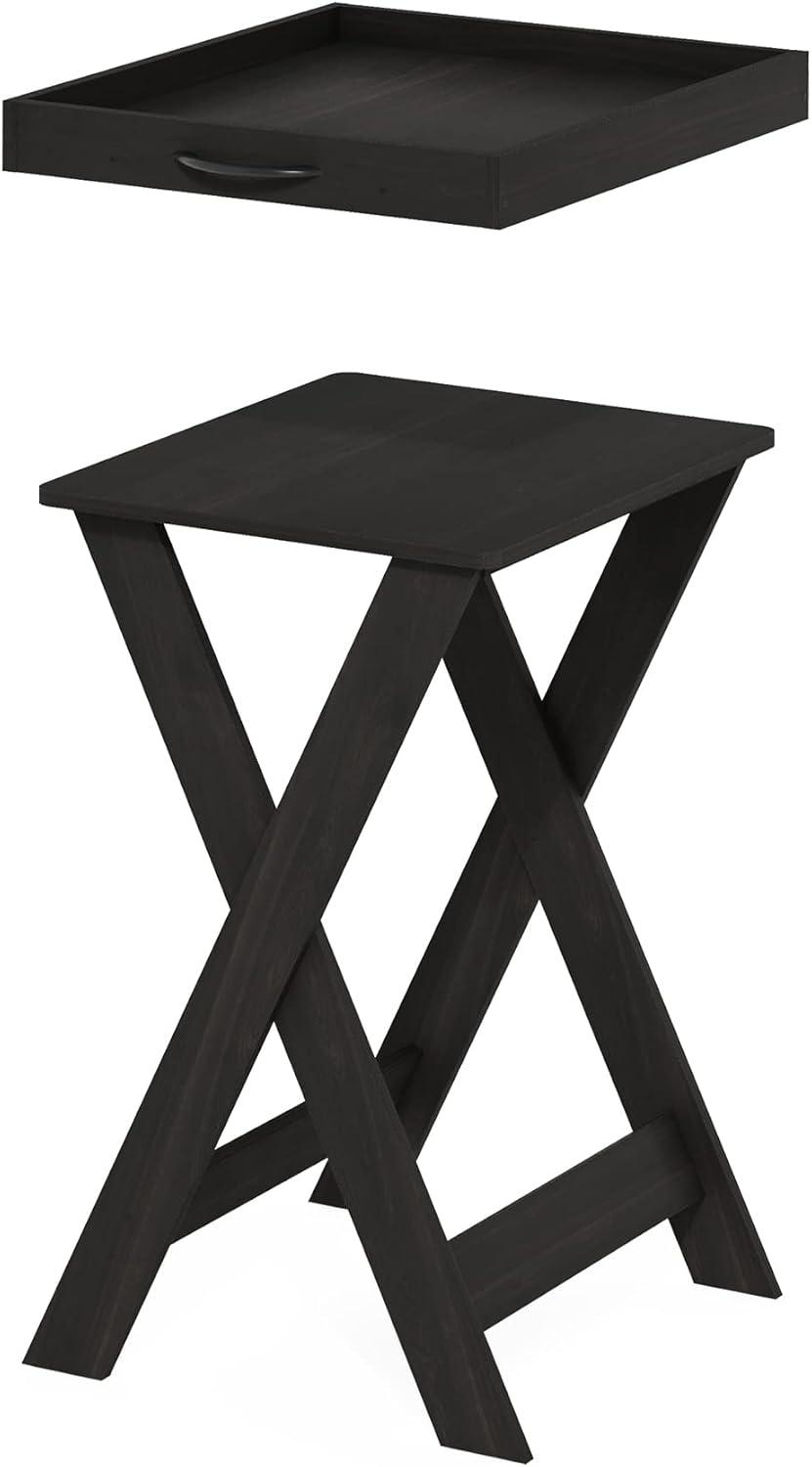 Furinno Montale Tray Table with Removable Tray, Espresso