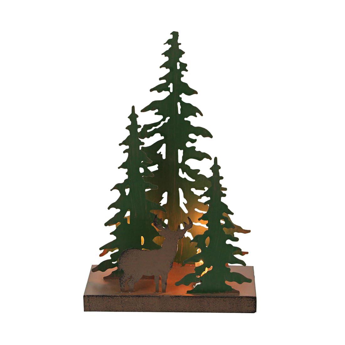 Millwood Pines Rustic Metal Rude Bigfoot In Forest Accent Lamp Decorative Sasquatch Home Decor