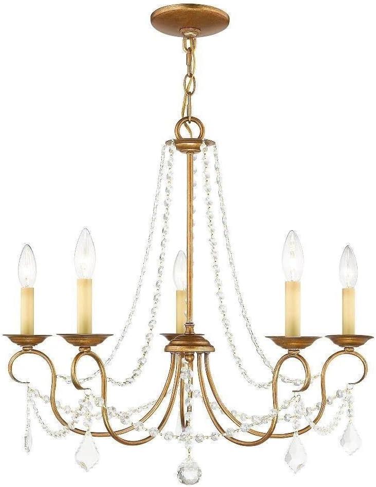 Livex Lighting Pennington 5 - Light Chandelier in  Antique Gold Leaf