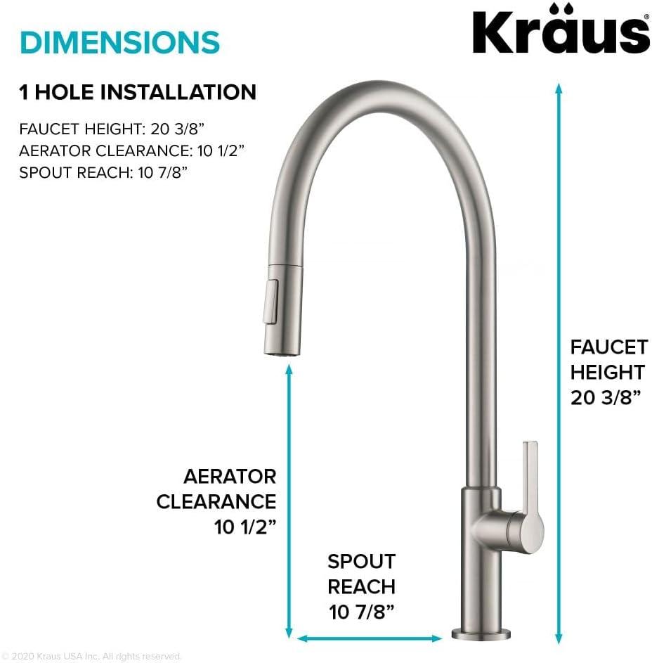 Oletto Single Handle Pull-Down Kitchen Faucet