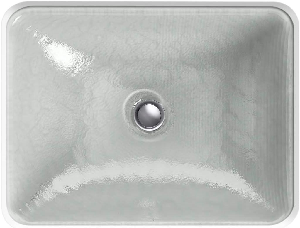 Yepsen Opaque Stone Glass Undermount Bathroom Sink