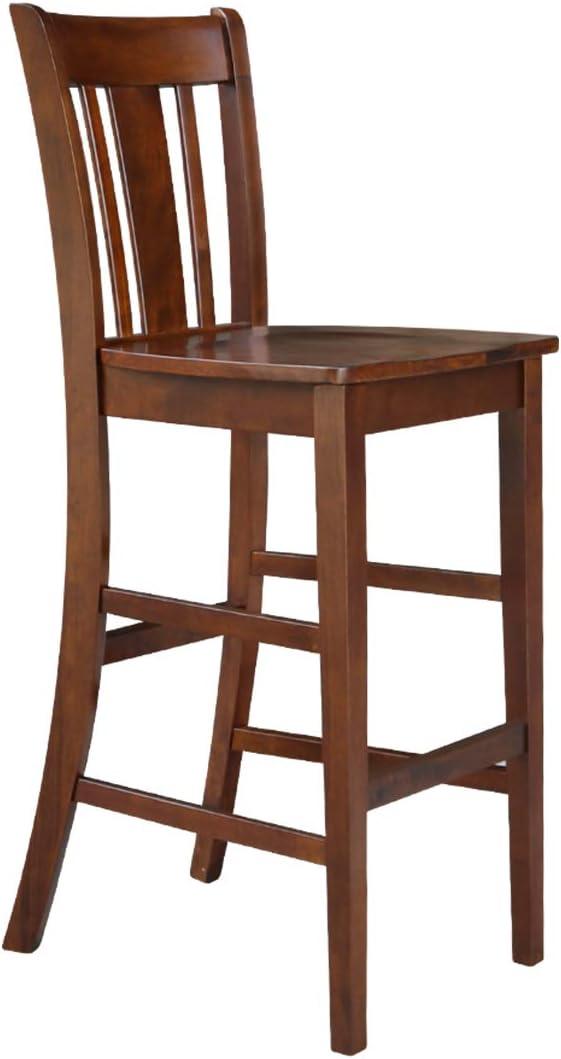 Espresso San Remo 30" Solid Wood Barstool