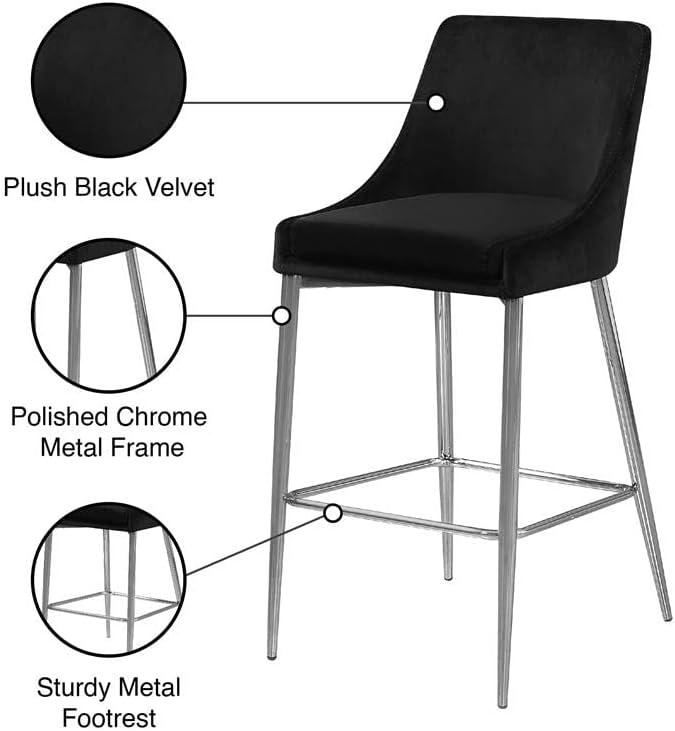 Ellenberger Upholstered Counter Stool with Metal Frame
