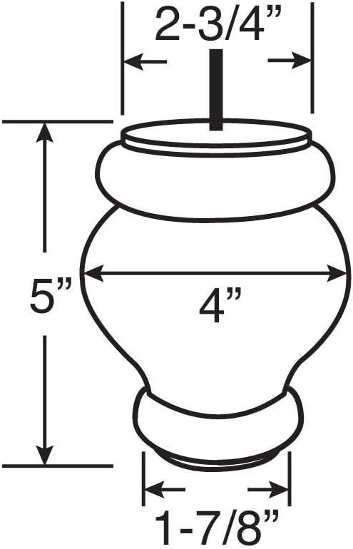 Unfinished Solid Hardwood Bun Foot Leg for Furniture