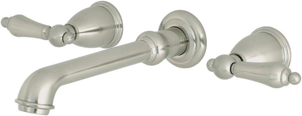 Kingston Brass English Country Two-Handle 3-Hole Wall Mount Bathroom Faucet