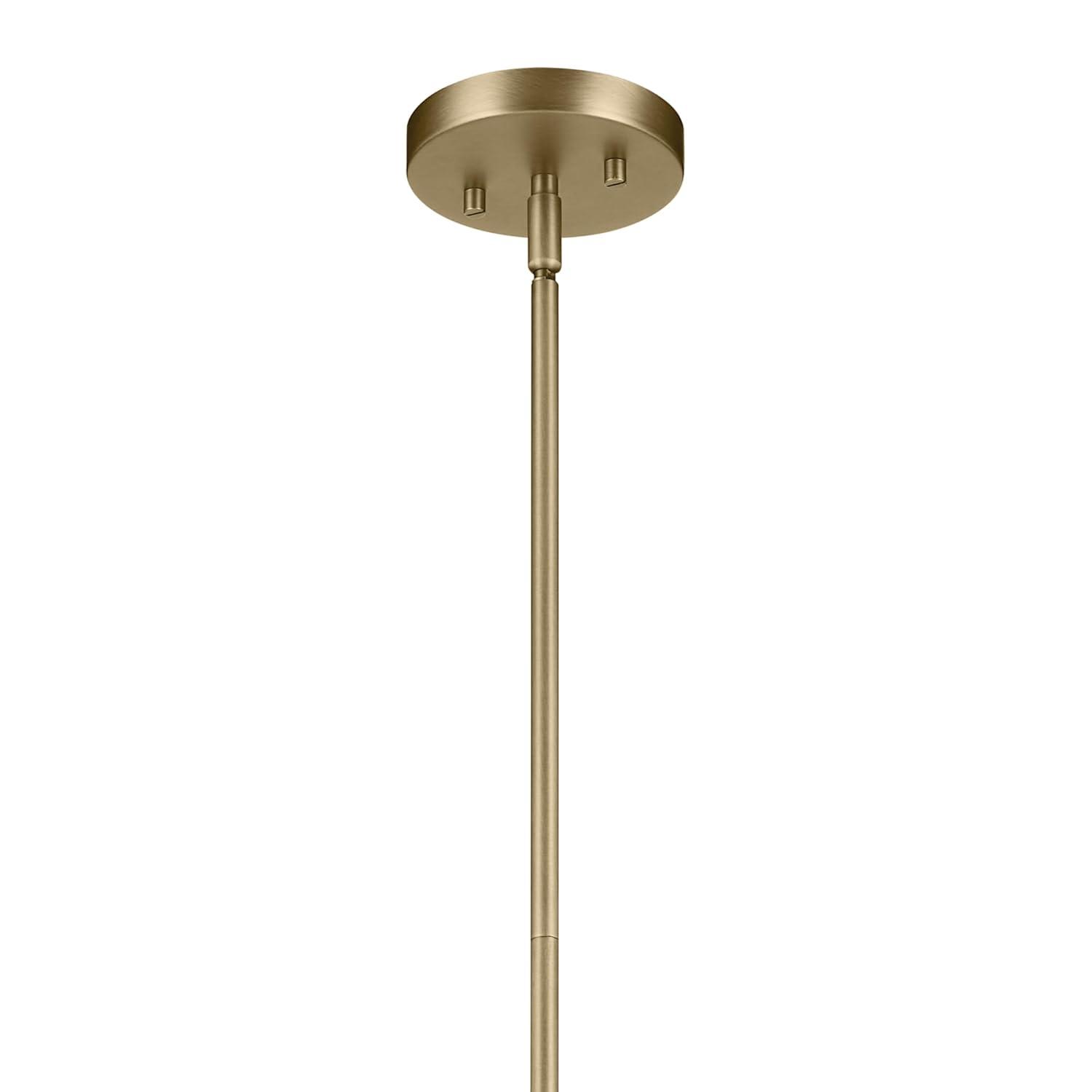 KICHLER Avery 11" 1-Light Dome Pendant with Clear Seeded Glass in Natural Brass, for Kitchen Island, Dining Table, (11" x 14"), 43912NBR