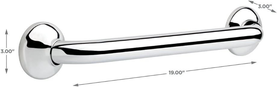Delta Lahara (1-Pack) 16' Shower Grab Bar Seniors ADA Compliant Bright Stainless Steel 450 lb Capacity Bathroom Safety Handle for Shower, Bathtub | Wall Mounted Balance Assist, Grip DF59816-BS1-XX
