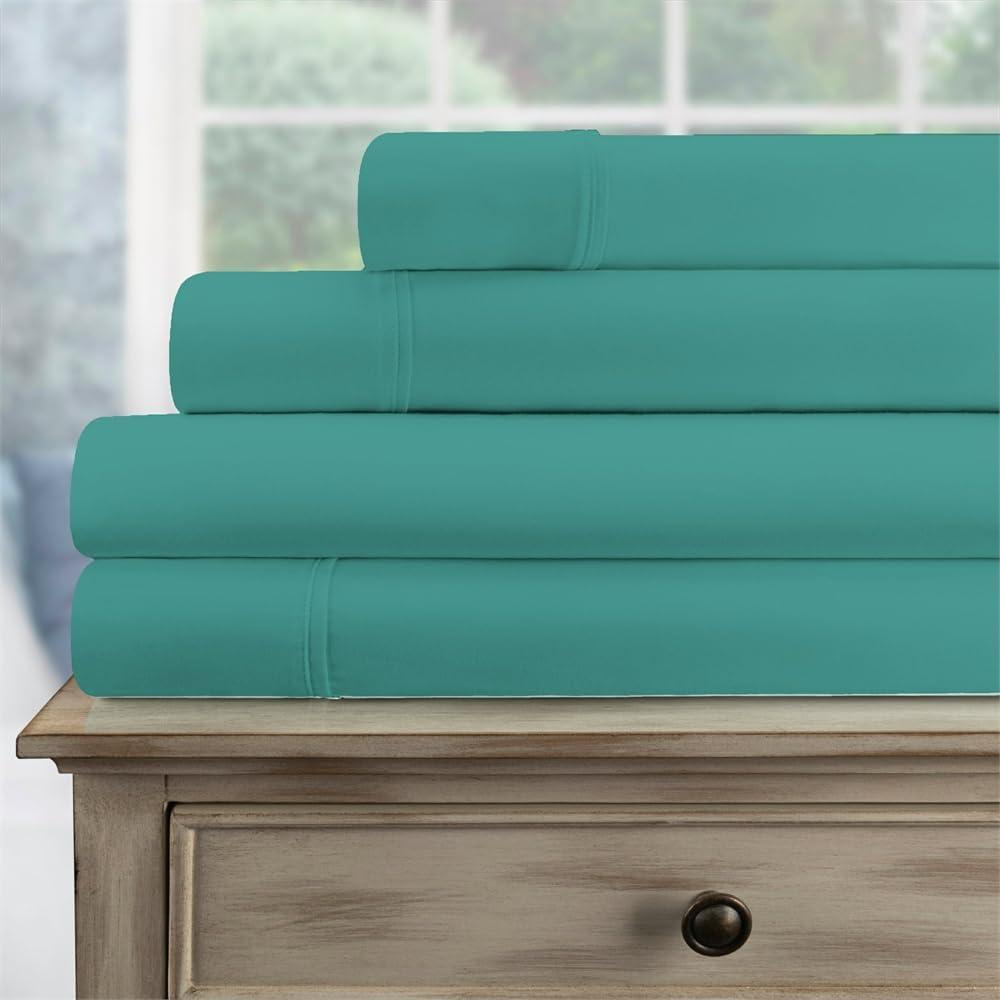 Superior Egyptian Cotton 300 Thread Count Duvet Cover Set, Twin, Teal
