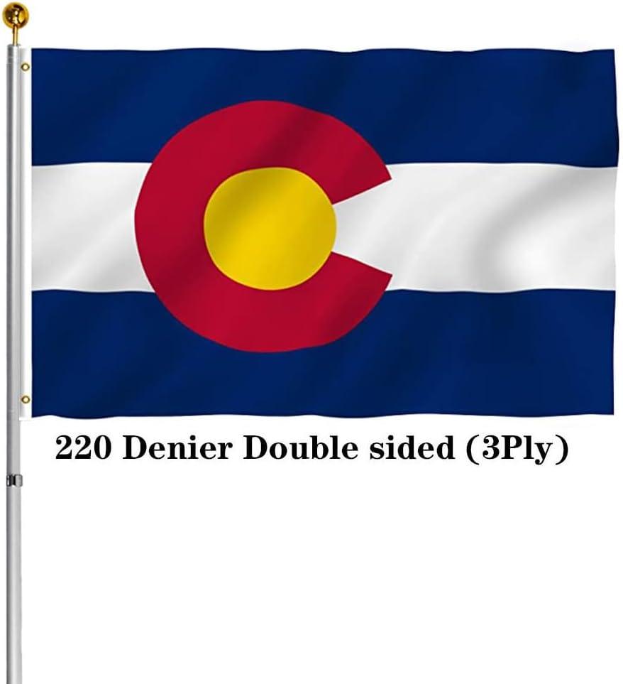 Colorado State Flag Polyester Fiber 3x5 Feet Flag, Bright Colors And Anti-ultraviolet Fade Flag Indoor Outdoor Banner