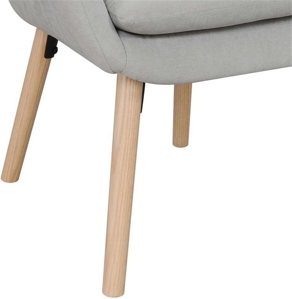 CLkPde Take a Seat Charlotte Accent Chair, 25.25" L x 26.75" W x 33.5" H, Pewter Gray Linen