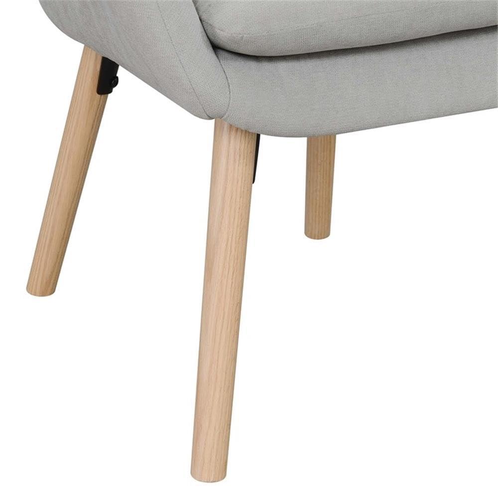 CLkPde Take a Seat Charlotte Accent Chair, 25.25" L x 26.75" W x 33.5" H, Pewter Gray Linen