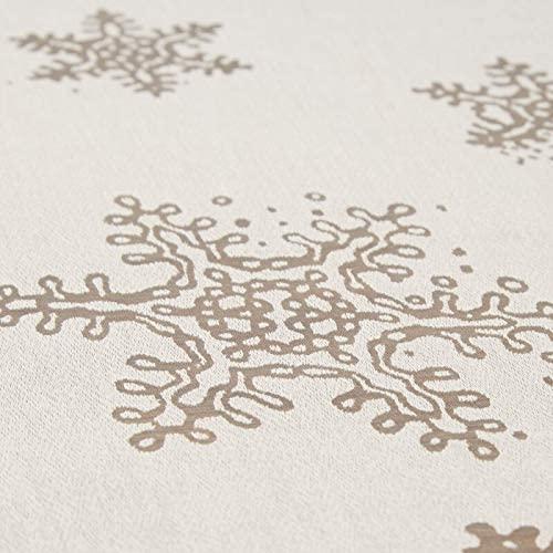 Saro Evening Snowflake Collection Polyester Embroidered Square Napkin (Set of 4)