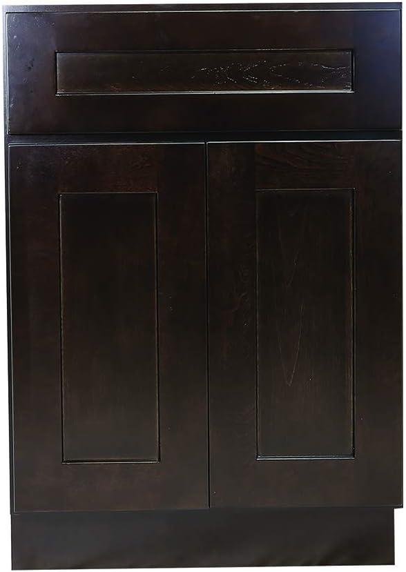 Design House Brookings Base Cabinet in Espresso, 24-inch x 24-inch x 34.5-inch