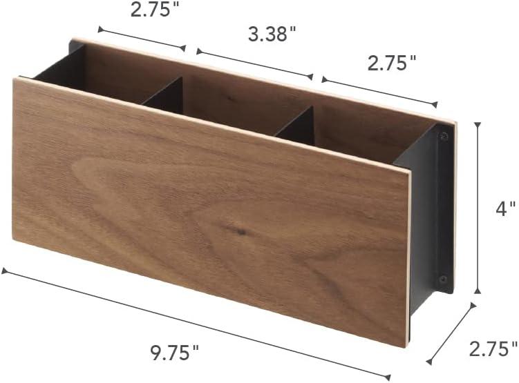Yamazaki Home Yamazaki Home Desk Organizer - Tv Remote Control And Pen Holder, Steel + Wood