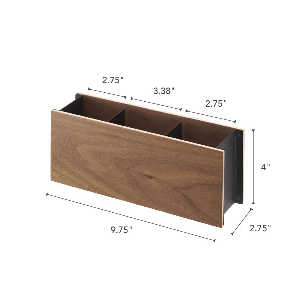 Yamazaki Home Yamazaki Home Desk Organizer - Tv Remote Control And Pen Holder, Steel + Wood