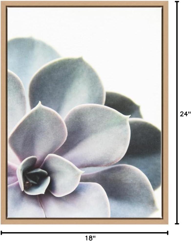 Succulents Framed Kids' Canvas Art Gold (24"x18") - Uniek: Botanical Wall Art, Vertical Photograph, Sawtooth Mount