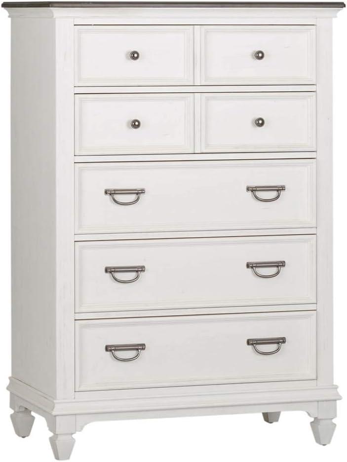 Allyson Park White 5 Drawer Chest