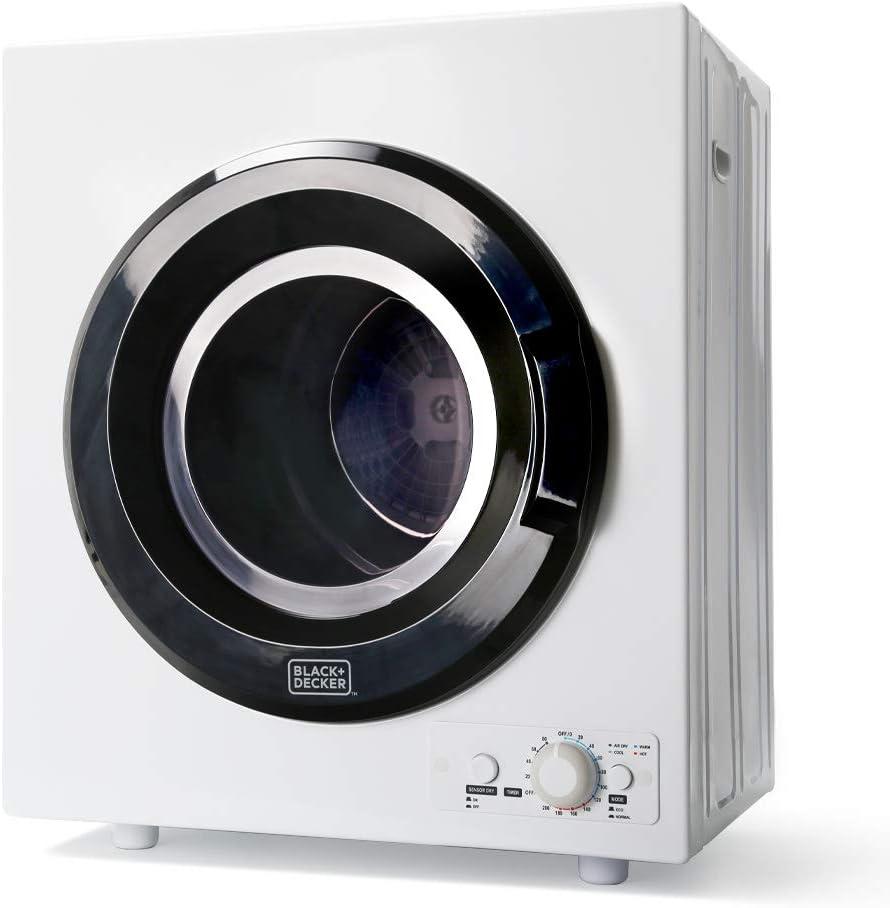 BLACK+DECKER BCDPW Series BLACK+DECKER BCED26 Compact Dryer for Standard Wall Outlet, Small, 5 Modes, Load Volume 8.8 lbs