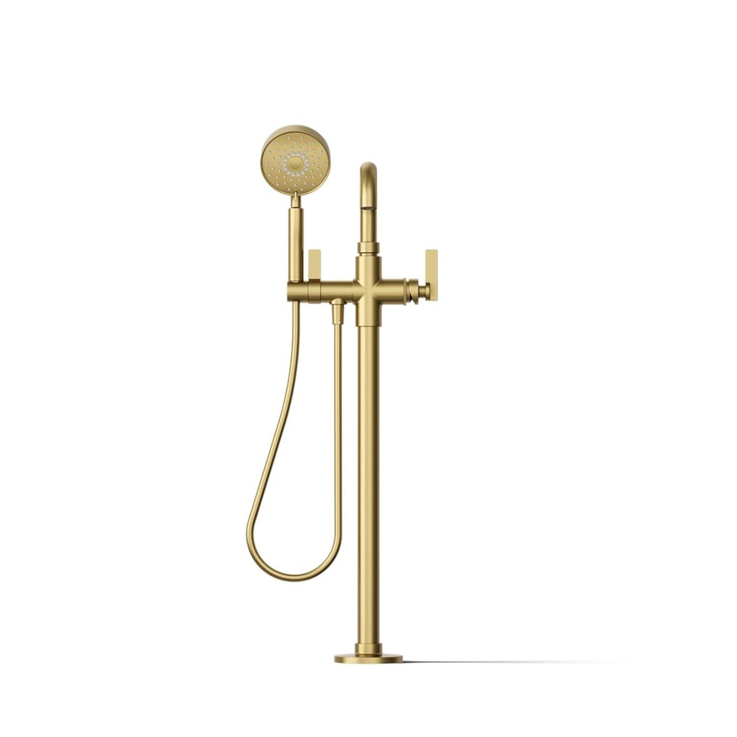 Castia by Studio McGee Floor-Mount Bath Filler Trim with Handshower