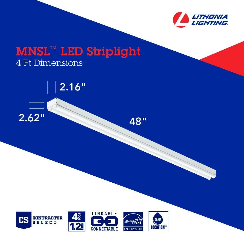 Lithonia Lighting Mnsl L48 2Ll Mvolt 80Cri M6 Mnsl 48" Two Light Integrated Led Strip