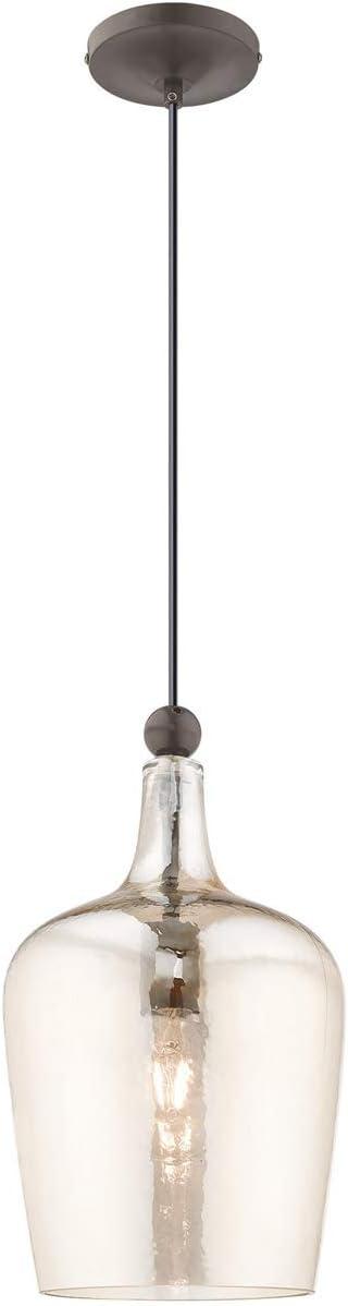 Livex Lighting Art Glass 1 - Light Pendant in  English Bronze