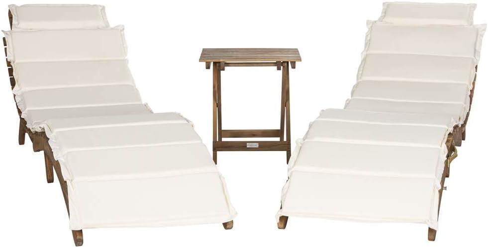 Pacifica 3 Piece Patio Outdoor Lounge Set  - Safavieh