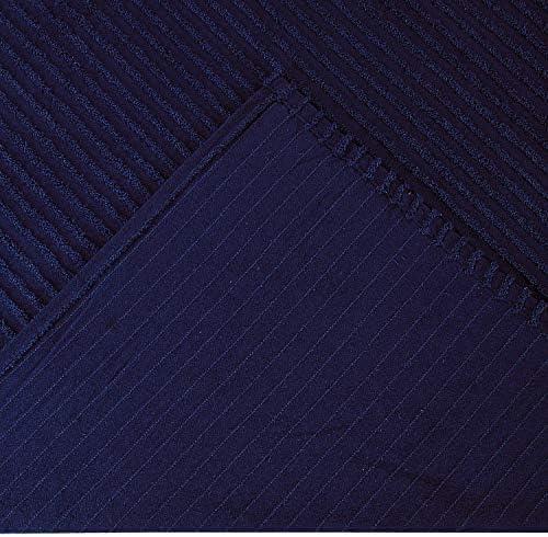 Better Trends 100% Cotton King Bedspread – Soft & Cozy Classic Stripe Coverlet, Machine Washable (120" x 110", Navy) Jullian Collection