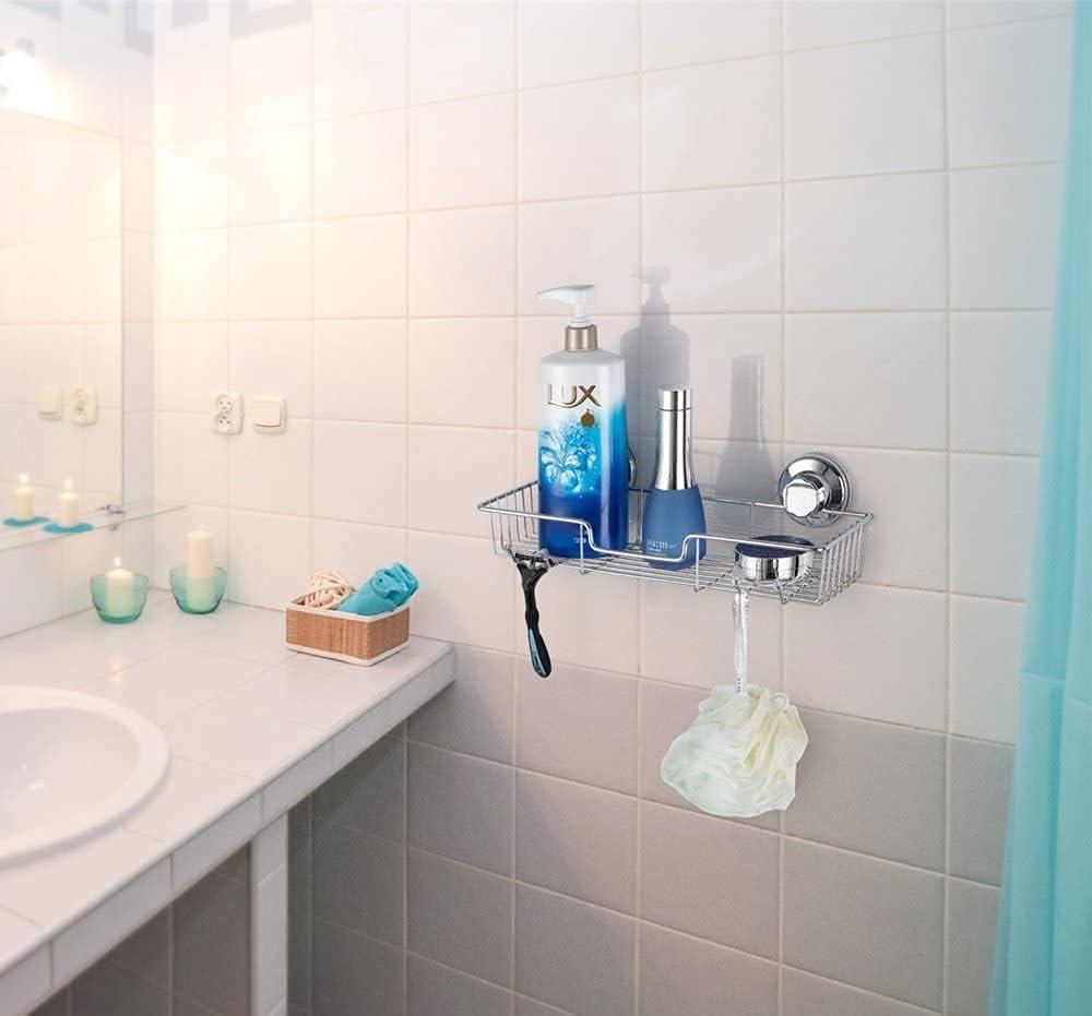 Stainless Steel Suction Mount Shower Caddy Set