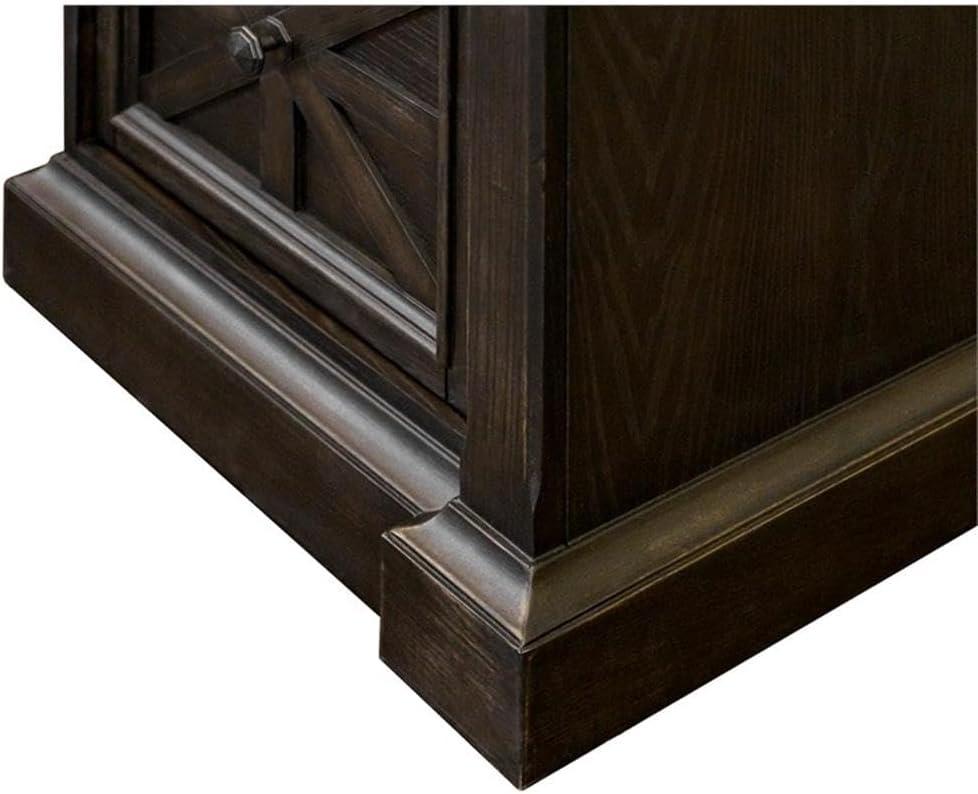 Kingston Traditional Wood Office Desk Dark Brown - Martin Furniture