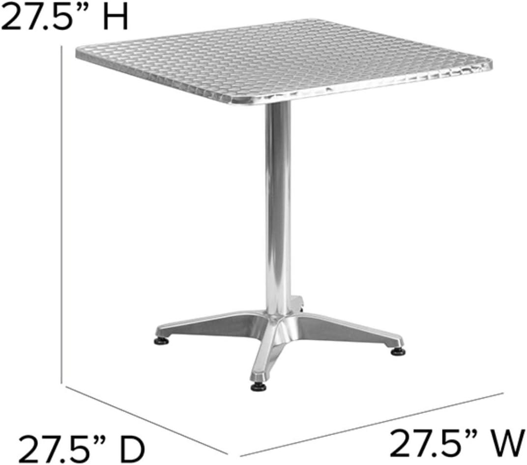 Flash Furniture Mellie 27.5'' Square Aluminum Indoor-Outdoor Table with Base