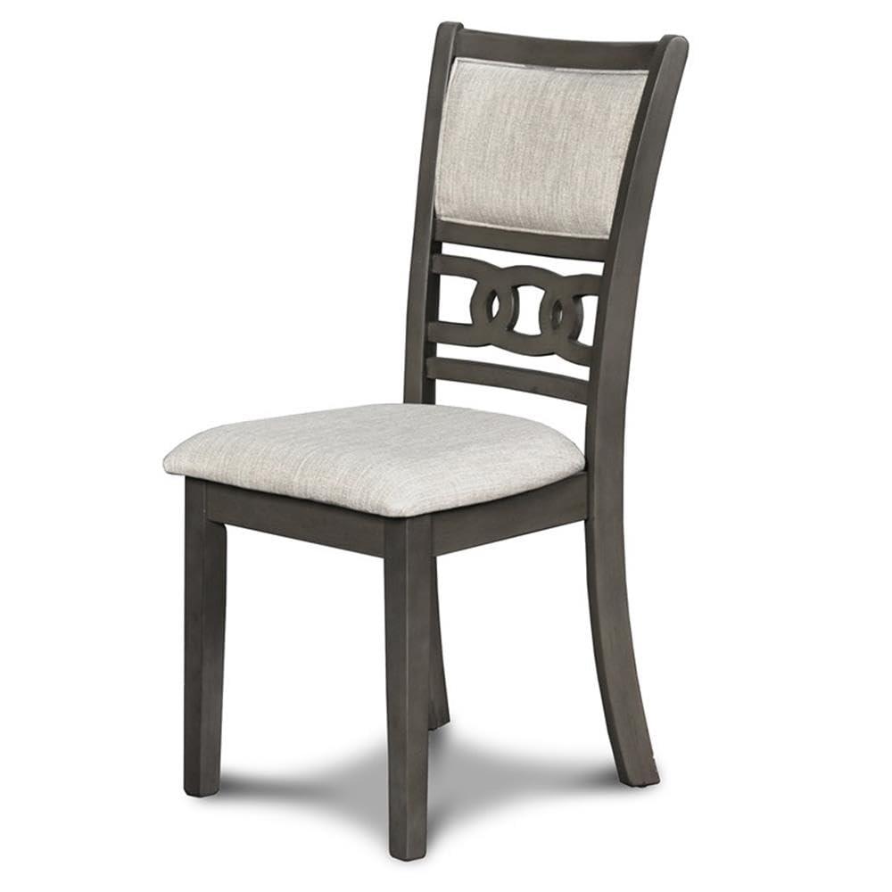 New Classic Furniture,Gia 3-Piece 42" Wood Round Dining Set With 2 Chairs In Gray