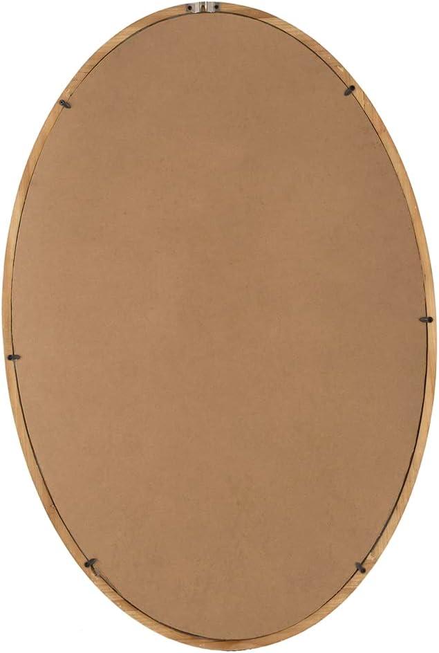 Elegant Oval Wood and Gold 24" Wall Dresser Mirror