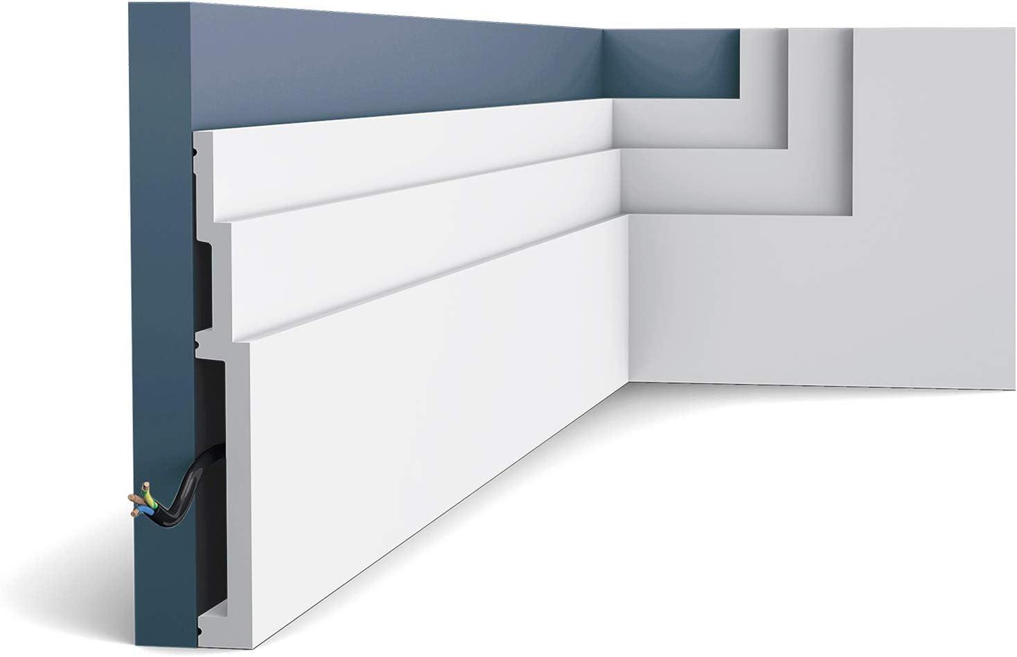 7/8 in D x 7-7/8 in W x 78-3/4 in L Primed White High Impact Polystyrene Baseboard Moulding (1-PK)