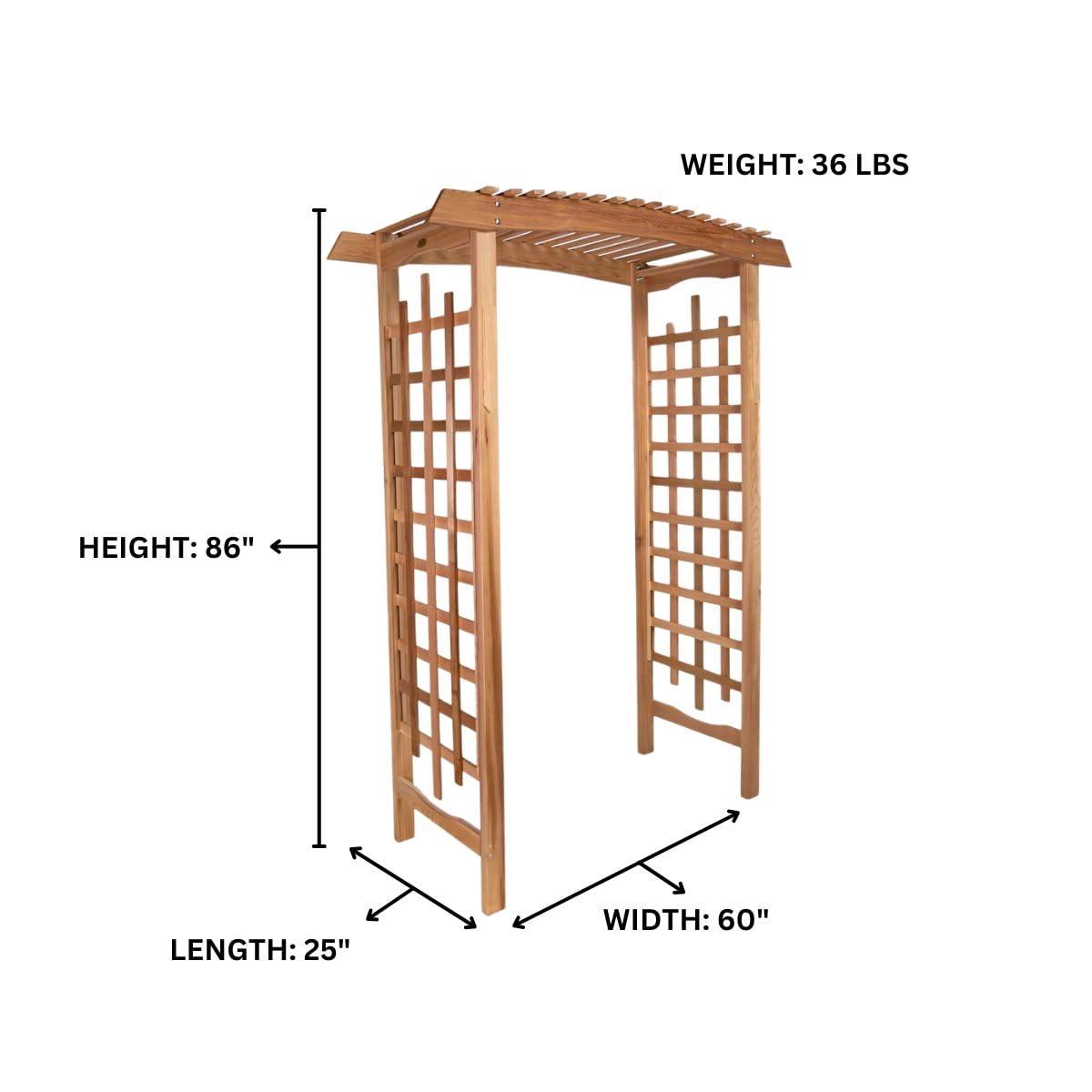 All Things Cedar GA87 Garden Arbor - 60L x 25W x 86H