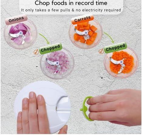 FC-Manual Vegetable Chopper- Portable Food Processor for Vegetables, Garlic, Fruits Nuts Onions Chopper Hand Pull Mincer Blender Mixer Food processor-18003