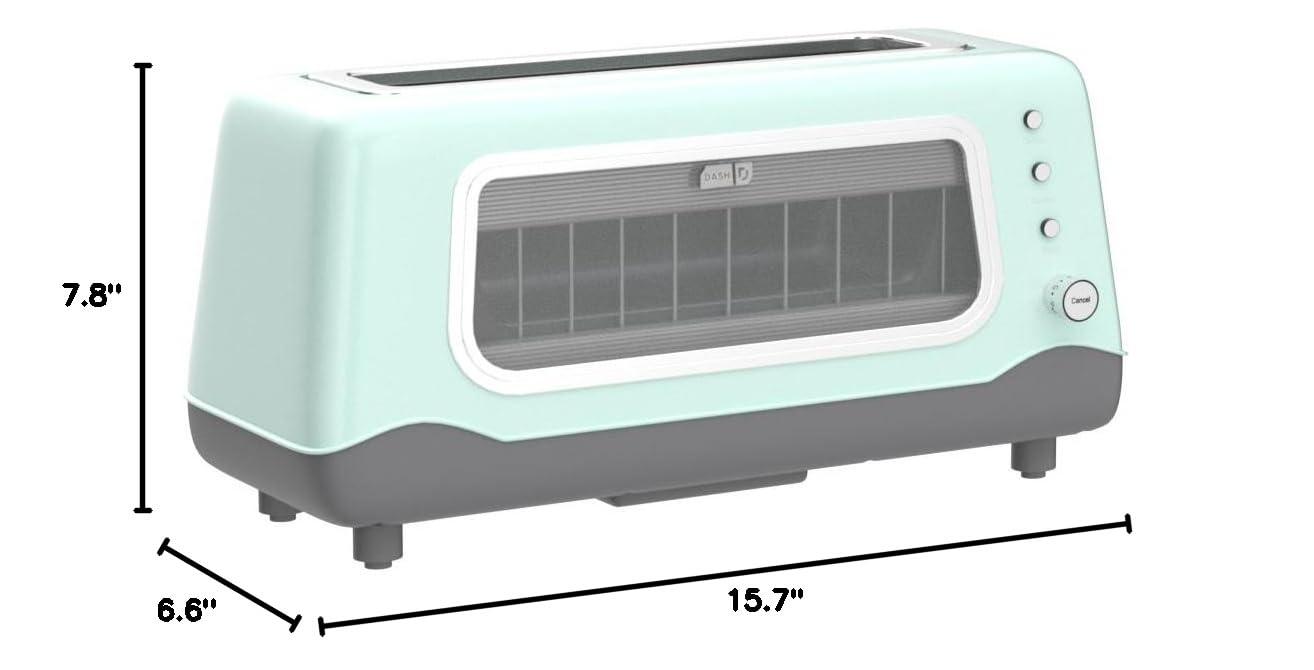 DASH Dash 2 Slice Long Slot Clear View Toaster