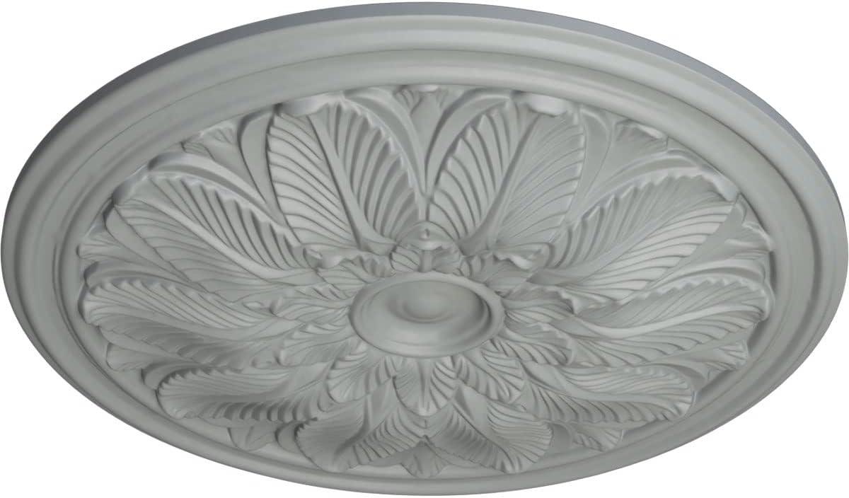 Ekena Millwork Endurathane Alexa Ceiling Medallion, 30 3/4"W x 21/14"H x 3 7/8"ID x 1 5/8"P (Fits Canopies up to 5 5/8"), Hand-Painted Pharaohs Gold Finish CM22BO