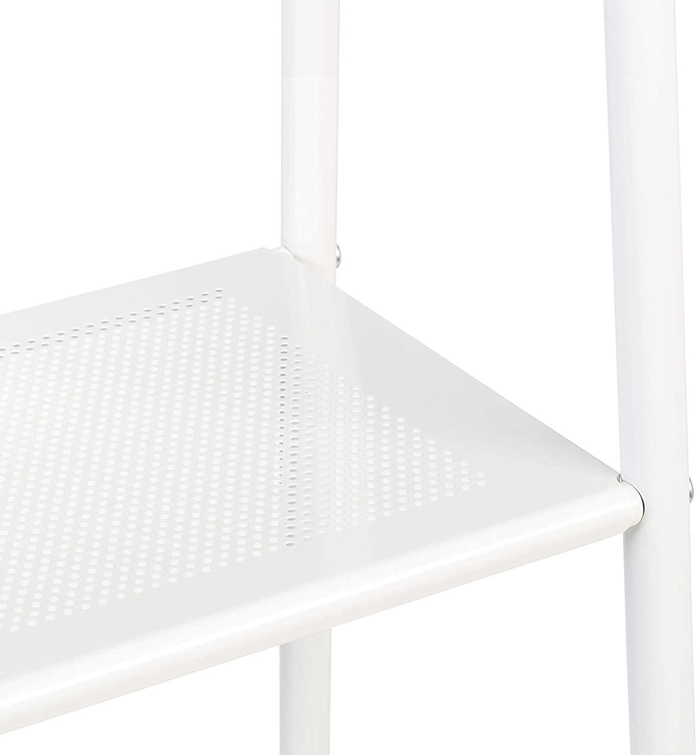 IRIS USA Clothes Rack with 4 Metal Shelves, Freestanding for Hanging Clothes, White