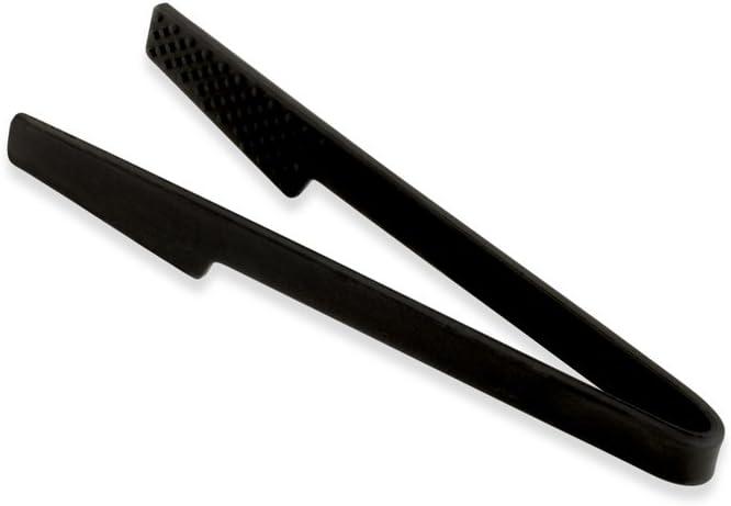 6-Inch Black Silicone and Steel Chef's Tongs