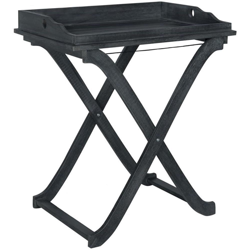 Covina Tray Table - Indoor/Outdoor - PAT6716 - Dark Slate Gray - Safavieh