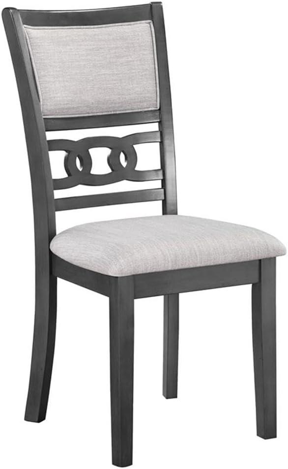 New Classic Gia 60" 5-Piece Rectangle Wood Dining Set with 4 Chairs in Gray