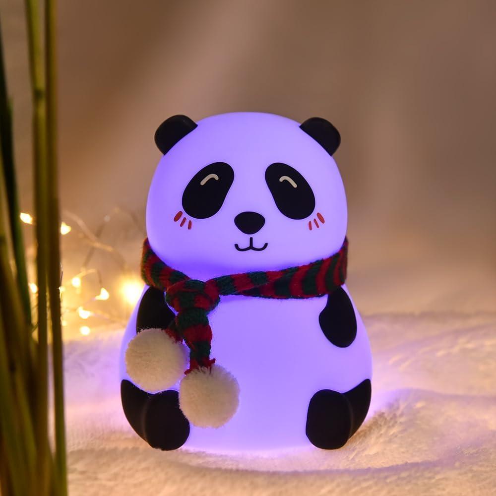 Cute Silicone Panda Night Light with USB Rechargeable