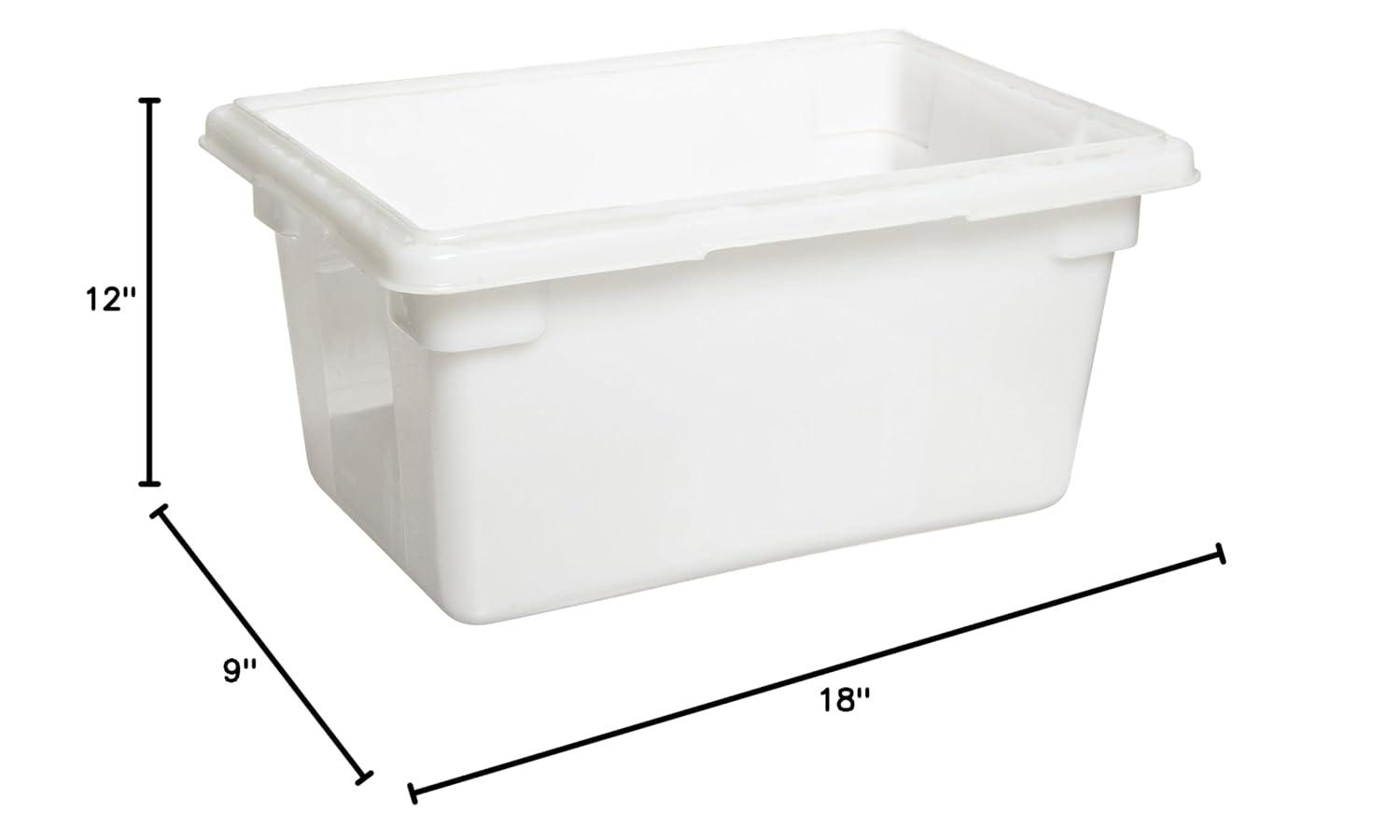 White 5-Gallon BPA-Free Plastic Food Storage Box