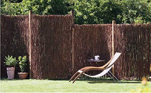 Natural Willow Twig Privacy Screen Fence, 48 x 96 Inch