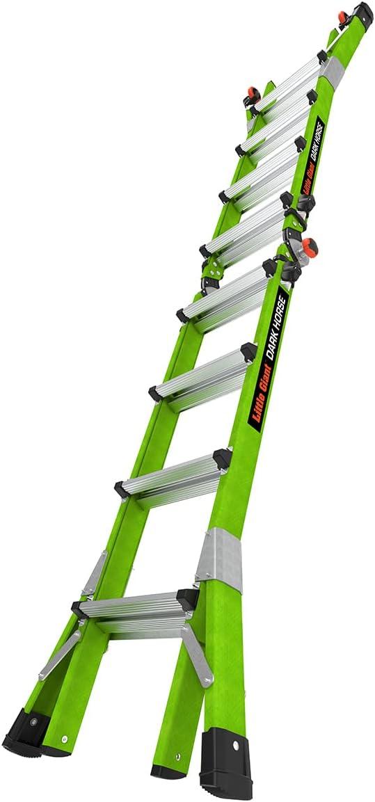 Little Giant Ladder Systems Multipurpose Dark Horse Ladder, 4 to 7 ft, Fiberglass Multi-color