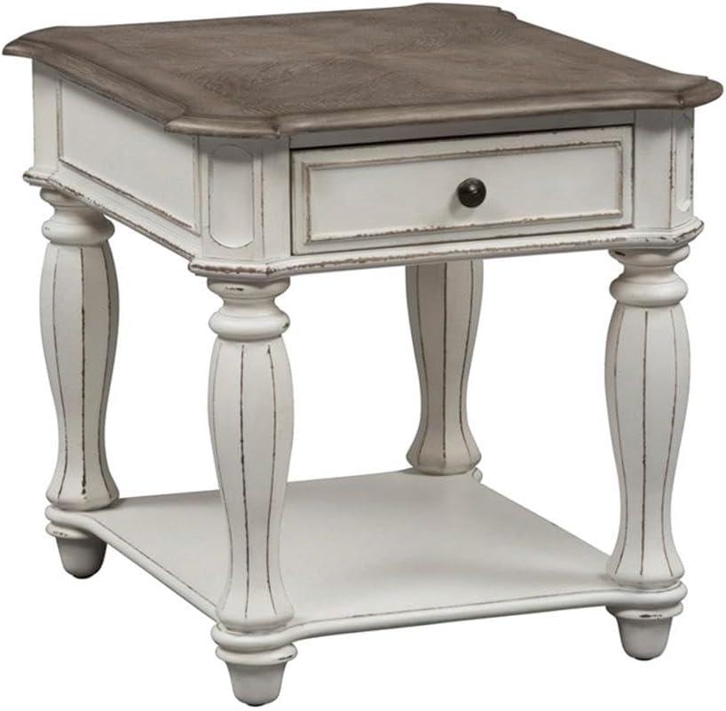 Magnolia Manor White 3 Piece Set (1-Cocktail 2-End Tables)