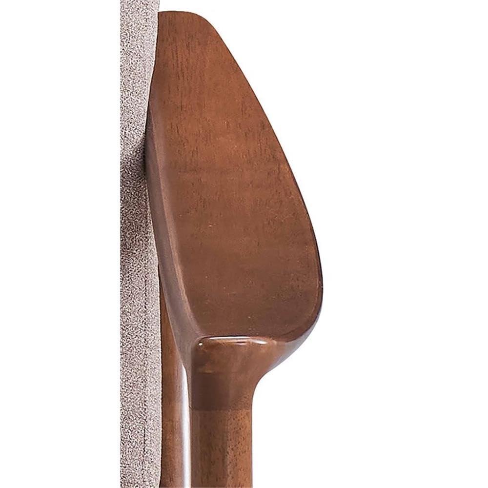 31" Lide Accent Chair Light Brown Fabric/Brown Finish - Acme Furniture: Cotton Upholstery, Wood Frame, No Assembly Required