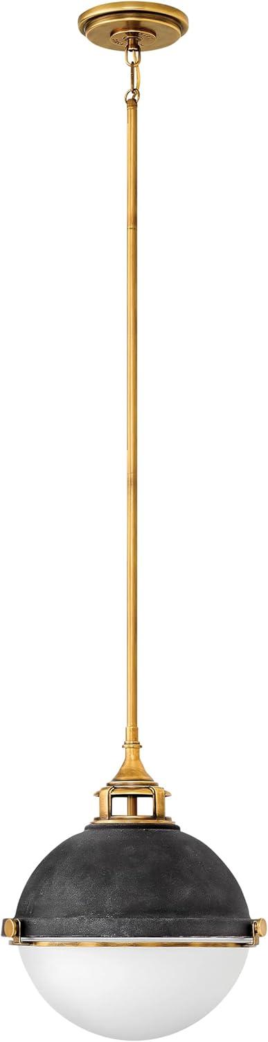 2 Light Small Pendant In Traditional-Industrial Style 13.5 Inches Wide By 14.5 Inches High-Aged Zinc Finish Hinkley Lighting 4834Dz