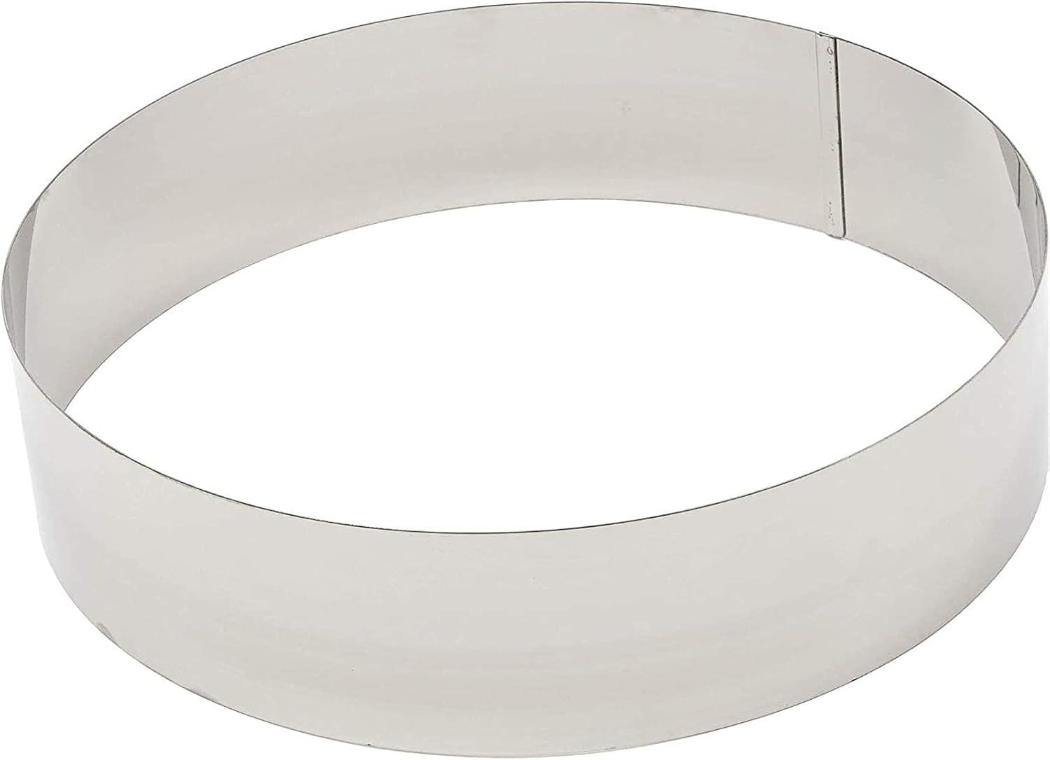 4 Piece Cake Rings for Baking Set, Stainless Steel Round Cutters for Cake Molding, Mousse, Pastries (6, 8, 10, 12 Inch)