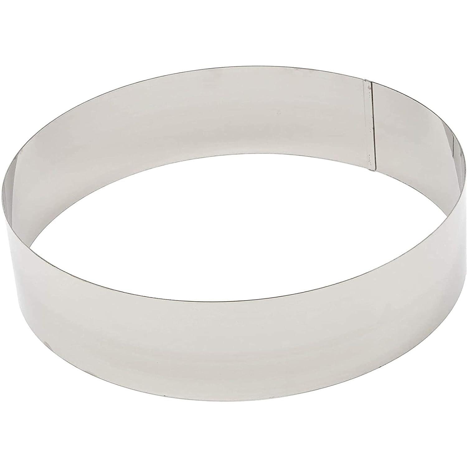 4 Piece Cake Rings for Baking Set, Stainless Steel Round Cutters for Cake Molding, Mousse, Pastries (6, 8, 10, 12 Inch)